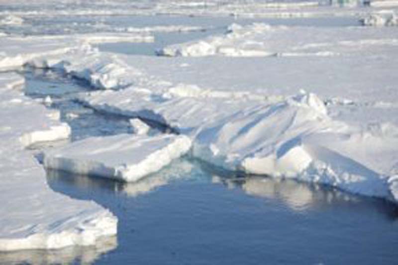 Winter thaw: Ice floats in the Arctic. | AP