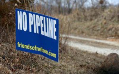 Pipeline opponents take concerns about mountain damage to governor’s office