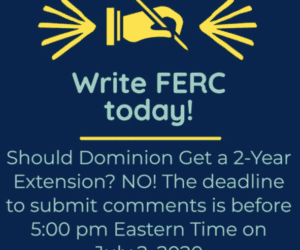 Action Needed! Please Write FERC Tell them: No Way! Time’s up
